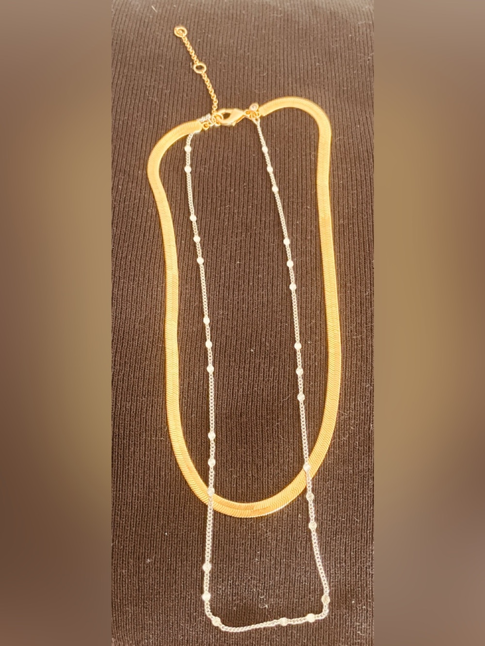 Nordstrom Gold and Silver Layered Necklace Set